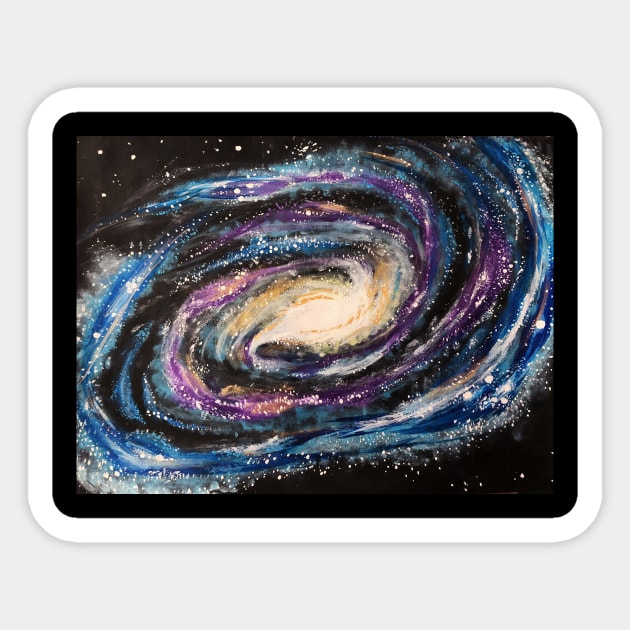 Galaxy Painting Sticker by GabriellaJulietaArt